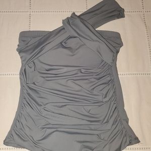 NWOT Swimsuit Top with ruching - never worn
